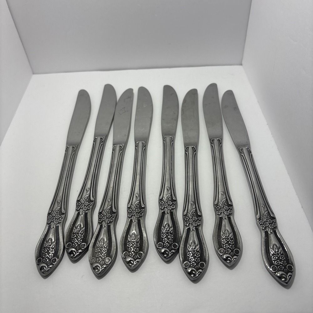 Vintage Stainless‎ Steel Knife Set Of 8. EUC VTG